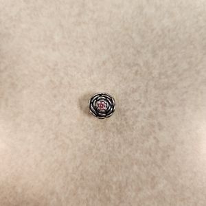 pink rose pandora charm